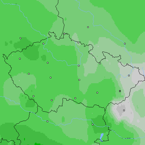 Oblačnost Česko