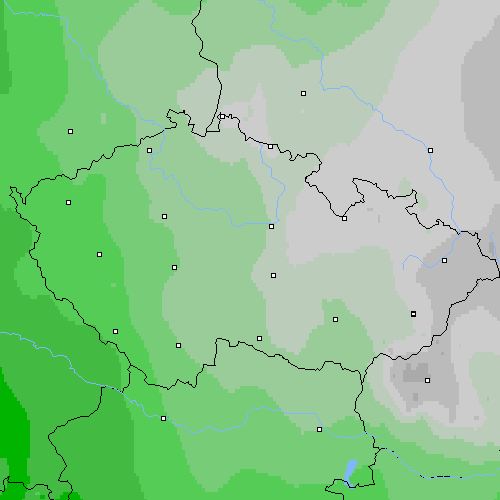 Oblačnost Česko